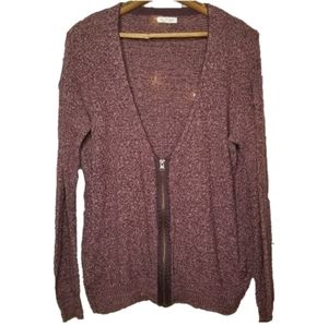 Silence and Noise Oversized Zip Up Sweater